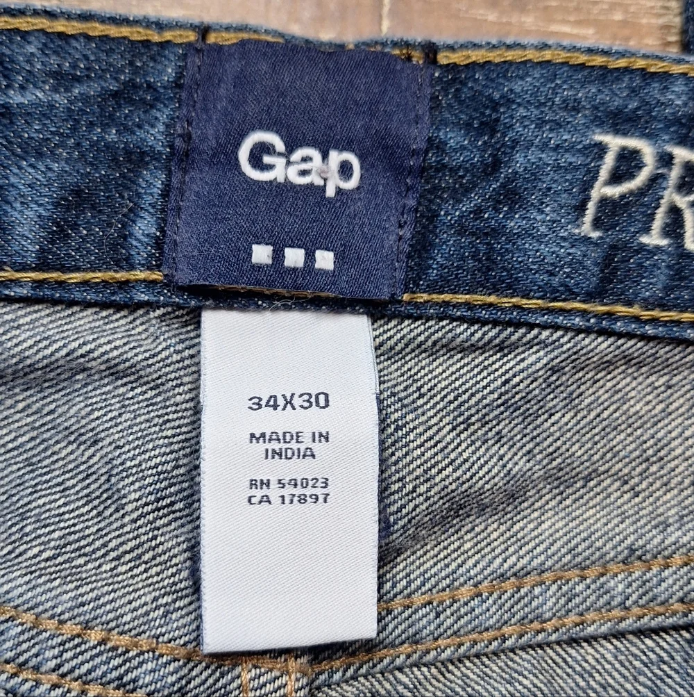 GAP Men’s Premium Boot Fit‎ Jeans 34x30 Blue Denim Classic Stretch Wiskering